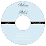 Simple Portrait CD Wedding Labels